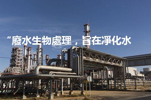 “廢水生物處理，旨在凈化水源，守護(hù)碧水藍(lán)天”